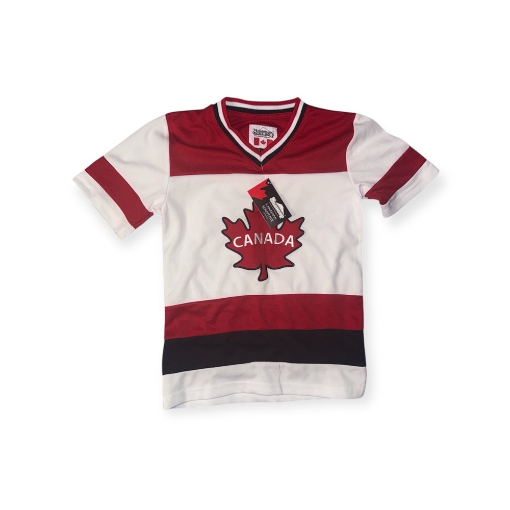 Red and White Canada Maple Leaf Jersey